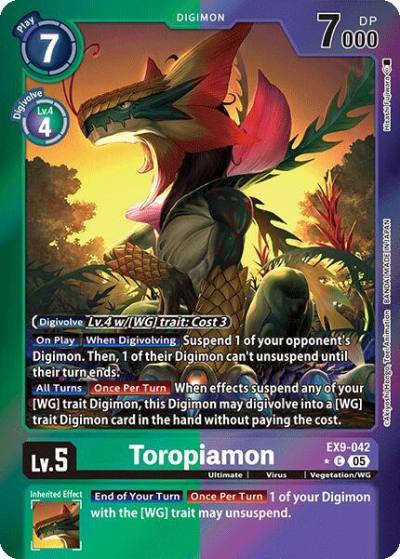 Toropiamon Limited Foil EX9-042 C Versus Monsters Digimon card