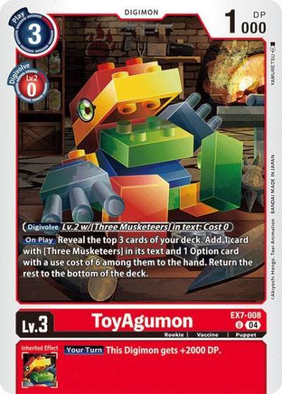 ToyAgumon EX7-008 U Digimon LIBERATOR Digimon card