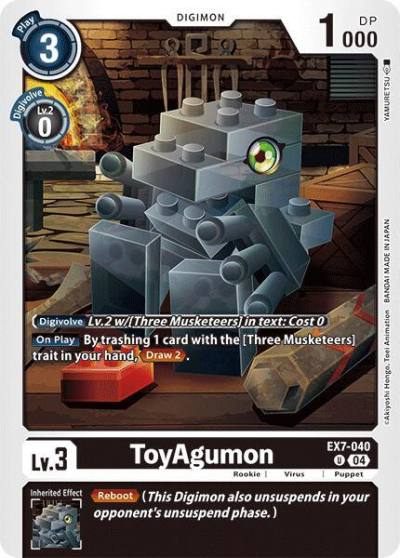 ToyAgumon EX7-040 U Digimon LIBERATOR Digimon card