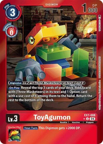 ToyAgumon Foil EX7-008 U Digimon LIBERATOR Digimon card