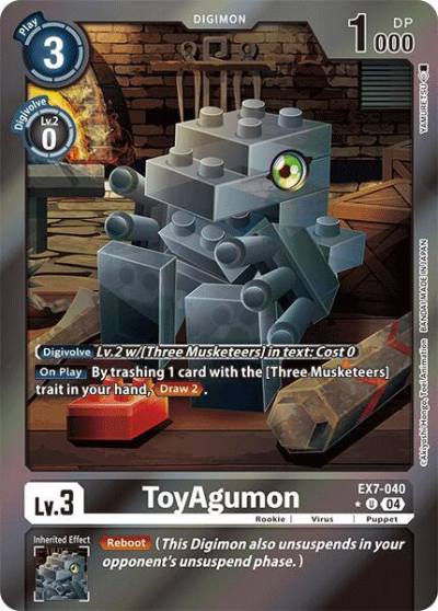 ToyAgumon Foil EX7-040 U Digimon LIBERATOR Digimon card
