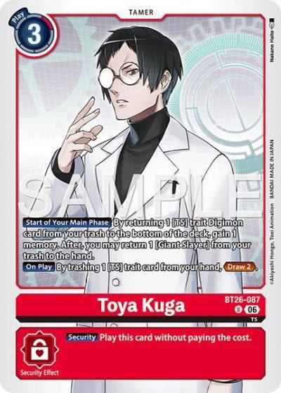 Toya Kuga BT26-087 U Timeless Bonds Digimon card