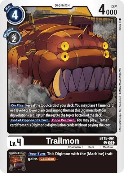 Trailmon BT18-061 C Release Special Booster 2.0 Digimon card