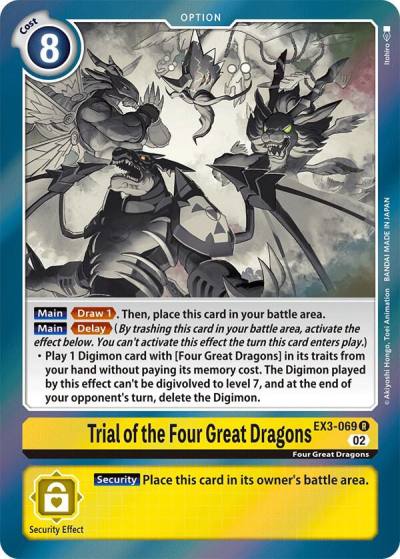 Trial of the Four Great Dragons EX3-069 R Draconic Roar Digimon card