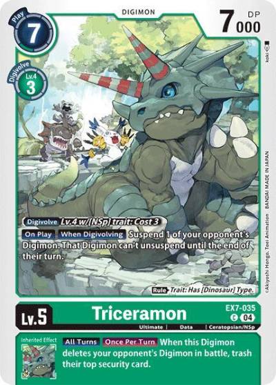 Triceramon EX7-035 C Digimon LIBERATOR Digimon card