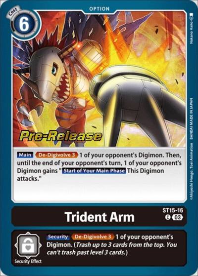 Trident Arm ST15-16 C Starter Deck 15: Dragon of Courage Pre-Release Cards Digimon card