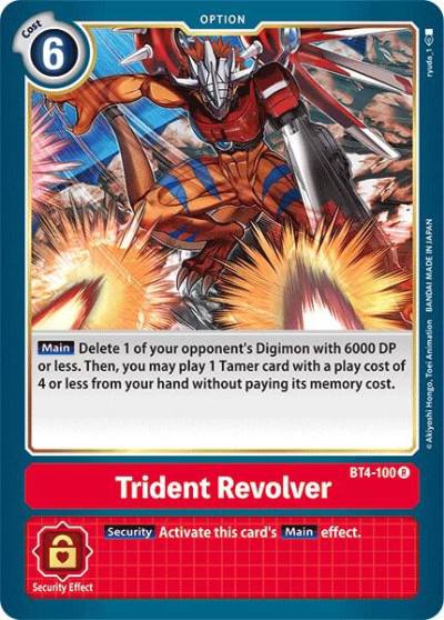 Trident Revolver BT4-100 R Great Legend Digimon card