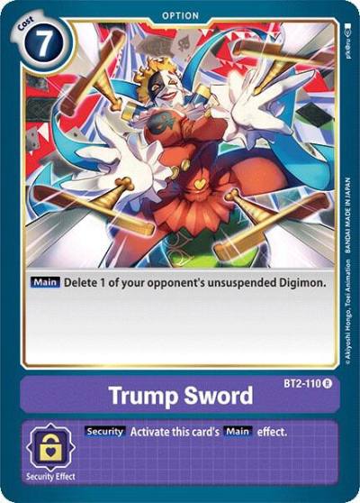 Trump Sword BT2-110 R Release Special Booster 1.0 Digimon card