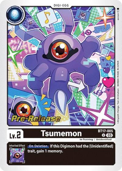 Tsumemon BT17-005 U Secret Crisis Pre-Release Cards Digimon card
