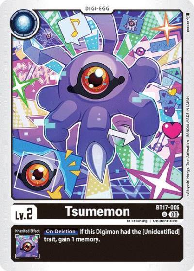 Tsumemon BT17-005 U Secret Crisis Digimon card