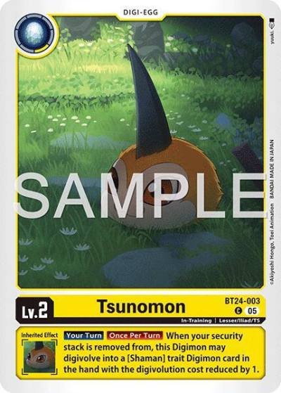 Tsunomon BT24-003 BT24-003 C Time Stranger Digimon card