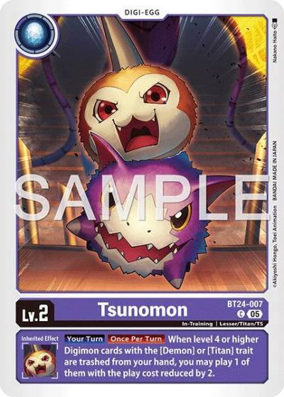 Tsunomon BT24-007 C Time Stranger Digimon card