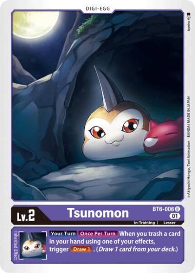 Tsunomon BT6-006 U Double Diamond Digimon card