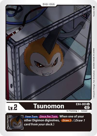 Tsunomon EX4-003 U Alternative Being Booster Digimon card