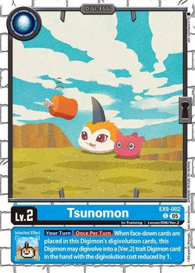 Tsunomon EX9-002 C Versus Monsters Digimon card