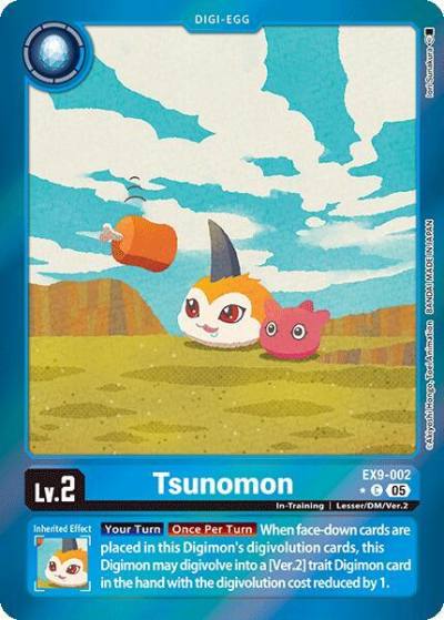 Tsunomon Limited Foil EX9-002 C Versus Monsters Digimon card
