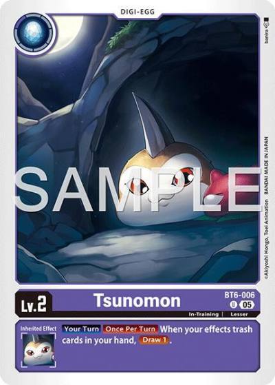 Tsunomon Reprint BT6-006 U Advanced Booster Digimon Generation Digimon card