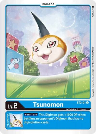 Tsunomon ST2-01 U Starter Deck 02: Cocytus Blue Digimon card