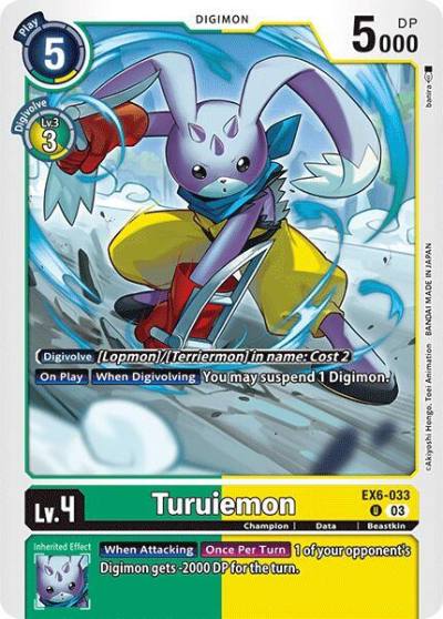 Turuiemon EX6-033 U Infernal Ascension Digimon card