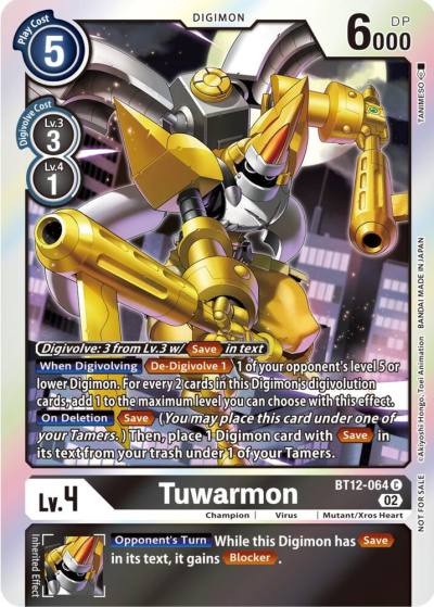 Tuwarmon Box Topper BT12-064 C Across Time Digimon card
