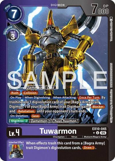 Tuwarmon Limited Foil EX10-045 U Sinister Order Digimon card