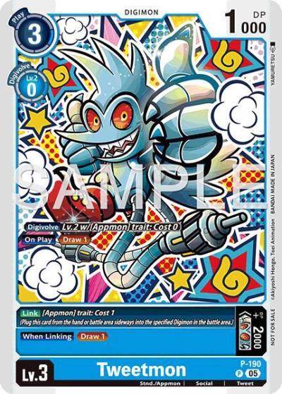 Tweetmon Store Tournament 2025 Vol3 Participation Pack P-190 P Digimon Promotion Cards Digimon card
