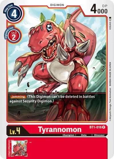 Tyrannomon BT1-016 R Release Special Booster 1.0 Digimon card