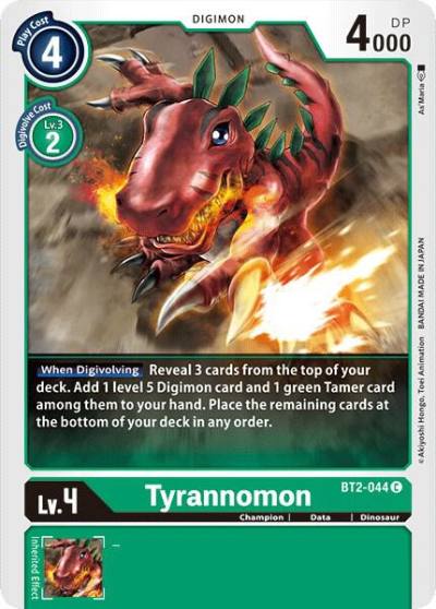 Tyrannomon BT2-044 C Release Special Booster 1.0 Digimon card