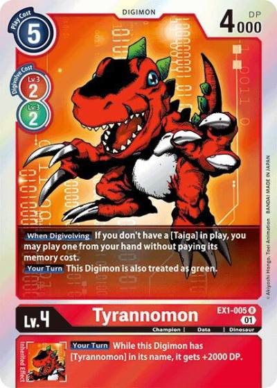 Tyrannomon EX1-005 R Classic Collection Digimon card