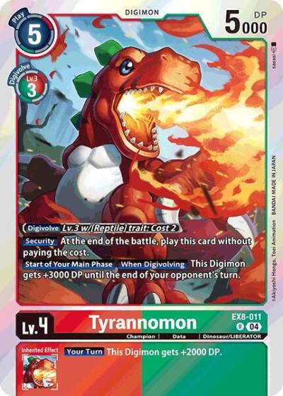 Tyrannomon EX8-011 R Chain of Liberation Digimon card