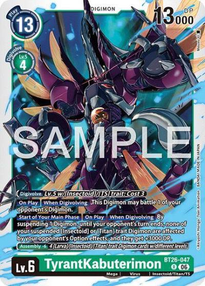 TyrantKabuterimon BT26-047 R Timeless Bonds Digimon card