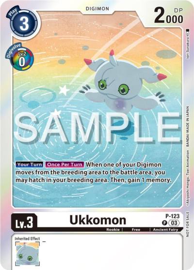 Ukkomon Beginning Observer Pre Release Winner P-123 P Digimon Promotion Cards Digimon card