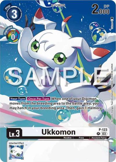 Ukkomon Digimon Adventure 02 The Beginning Set P-123 P Digimon Promotion Cards Digimon card