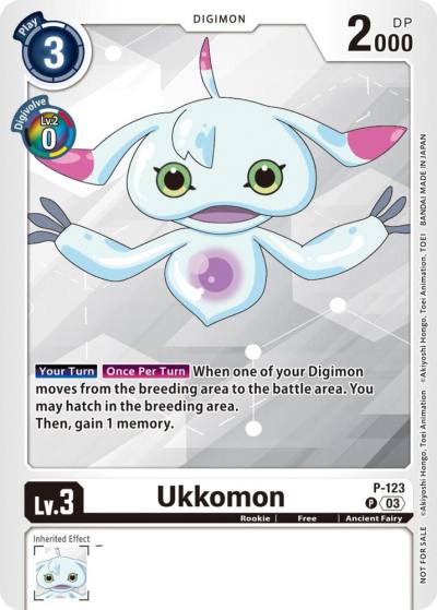 Ukkomon NYCC 2023 Demo Deck P-123 P Digimon Demo Deck Exclusive Cards Digimon card
