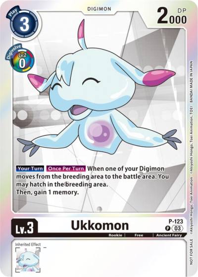 Ukkomon Tamer Party Pack The Beginning Ver 20 P-123 P Digimon Promotion Cards Digimon card
