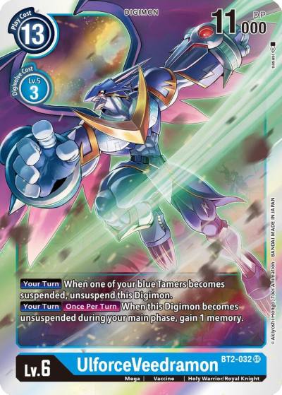 UlforceVeedramon BT2-032 SR Release Special Booster 1.5 Digimon card