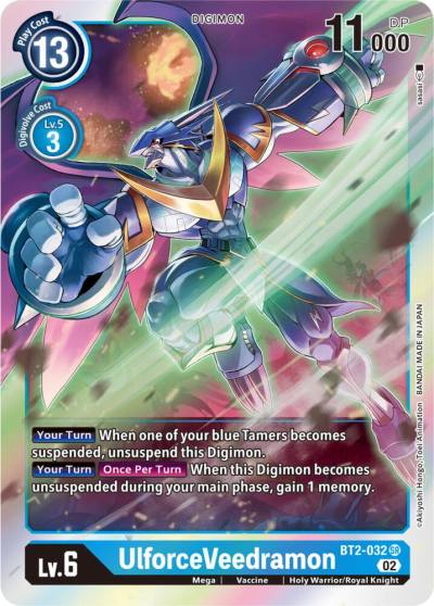 UlforceVeedramon Resurgence Booster Reprint BT2-032 SR Resurgence Booster Digimon card