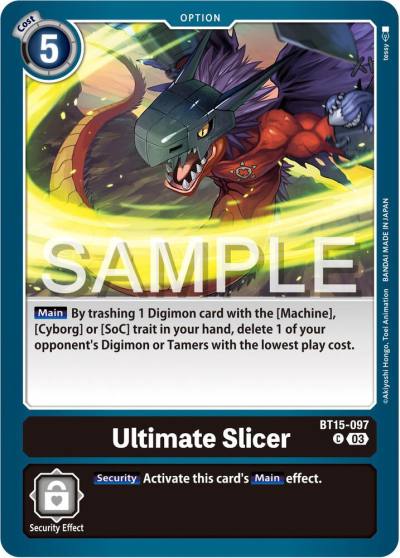 Ultimate Slicer BT15-097 C Exceed Apocalypse Digimon card