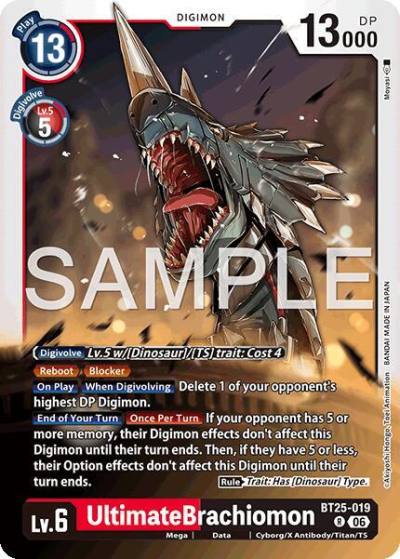 UltimateBrachiomon BT25-019 R Dual Revolution Digimon card