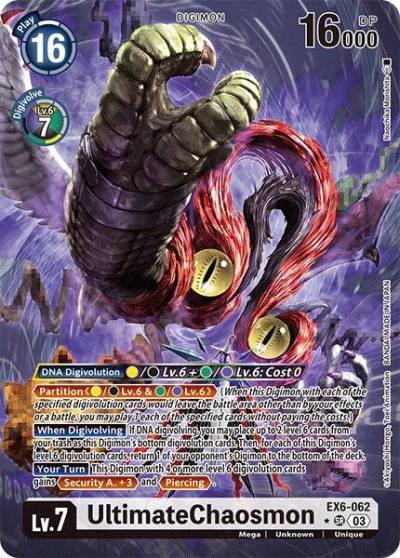 UltimateChaosmon Alternate Art EX6-062 SR Infernal Ascension Digimon card