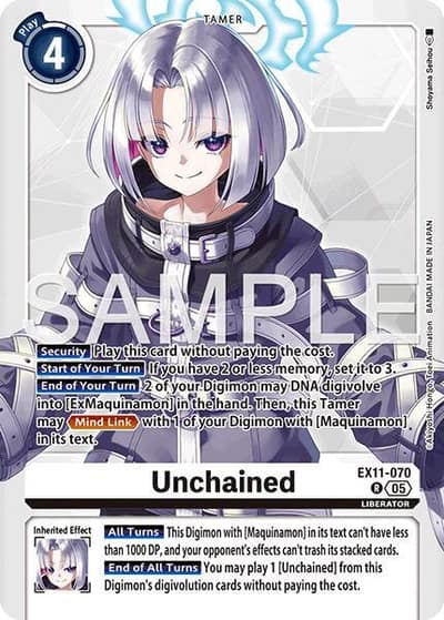 Unchained EX11-070 R Dawn of Liberator Digimon card