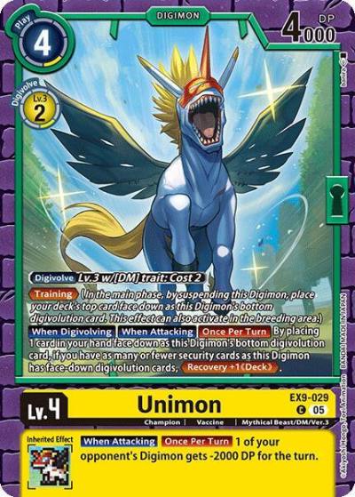 Unimon EX9-029 C Versus Monsters Digimon card