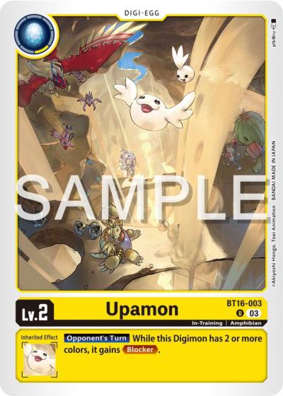 Upamon BT16-003 U Beginning Observer Digimon card