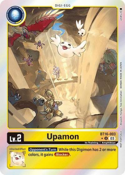Upamon Box Promotion Pack Beginning Observer BT16-003 U Beginning Observer Digimon card