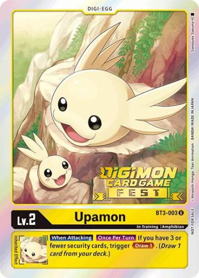 Upamon Digimon Card Game Fest 2022 BT3-003 U Release Special Booster 1.0 Digimon card