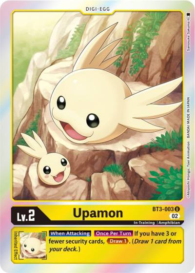 Upamon Resurgence Booster Reprint BT3-003 U Resurgence Booster Digimon card