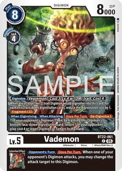 Vademon BT22-061 C Cyber Eden Digimon card