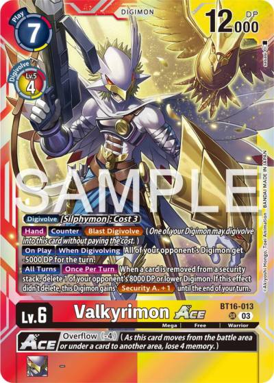 Valkyrimon ACE BT16-013 SR Beginning Observer Digimon card