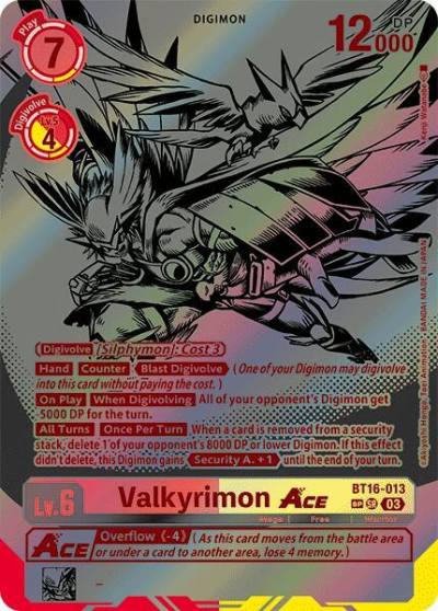 Valkyrimon ACE Textured BT16-013 SR Beginning Observer Digimon card