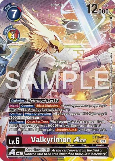 Valkyrimon ACE Winner BT16-013 SR Hackers' Slumber Release Event Cards Digimon card